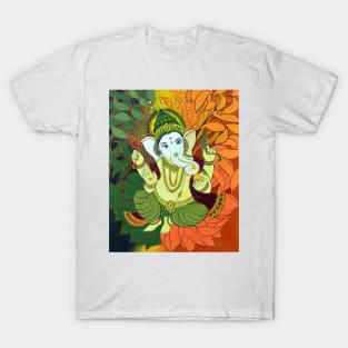 Leaves Ganesha T-Shirt